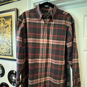 Pendleton Men's Casual Plaid Shirt - Red, Gray, and Cream